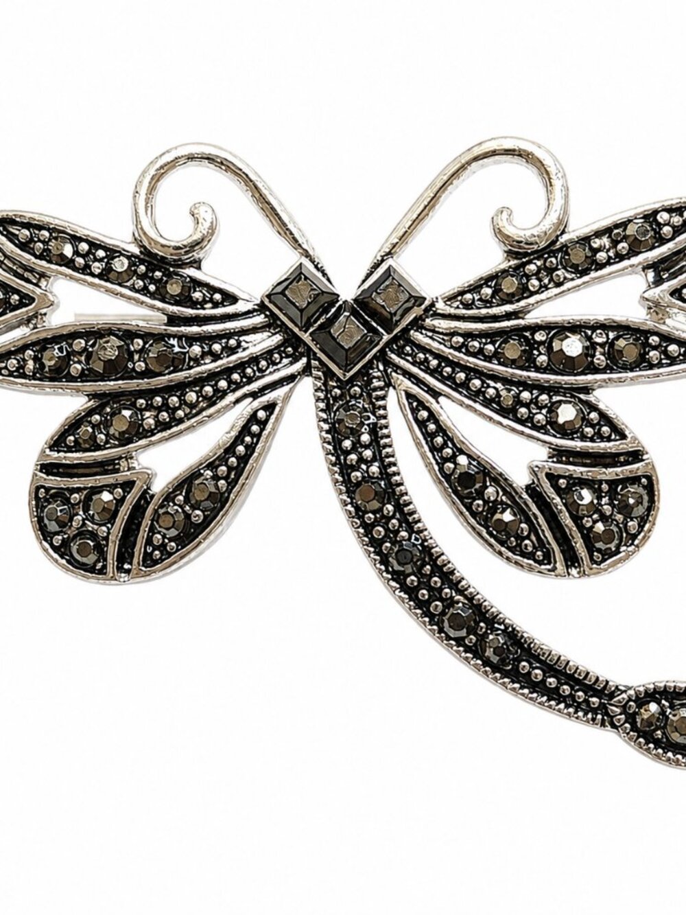 Vintage Marcasite Dragonfly Brooch